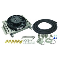 Derale Universal Atomic-Cool Remote Mount Engine Oil Cooler Kit with Fan