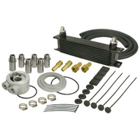 Derale Stacked Plate Engine Oil Cooler Kit Sandwich Adapter 13" x 4-9/16" x 2"