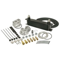 Derale Stacked Plate Engine Oil Cooler Kit Spin-On Adapter 13" x 4-9/16" x 2"