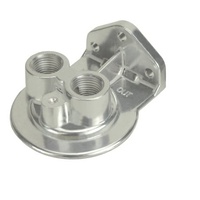 Derale Standard Series Filter Mount Single Mount Ports 13/16"-16 Filter 1/2" NPT