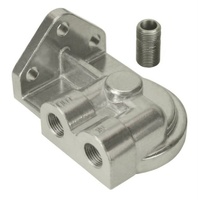 Derale Standard Series Filter Mount Single Left Hand Mount 3/4"-16 Filter 3/8"