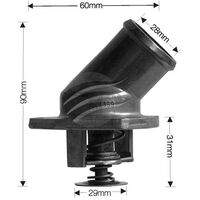 Dayco Thermostat (Housing Type inc seal) for Holden Rodeo 3/2003 - 11/2005 2.4L 4 cyl 8V SOHC MPFI RA C24SE