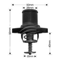 Dayco Thermostat (Housing Type inc seal) for Citroen C4 4/2005 - 4/2010 2.0L 4 cyl 16V DOHC MPFI 103kW EW10A