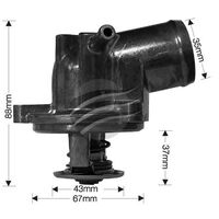 Dayco Thermostat (Housing Type inc seal) for Mercedes Benz C200 11/2000 - 9/2002 2.0L 4 cyl 16V DOHC SCMPFI W203 120kW M111.955