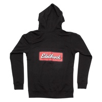 Edelbrock Script Logo Zip Up Hooded Sweatshirt Cotton Polyester Black Womens EB-ZIP