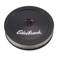 Edelbrock Air Filter Assembly Pro-Flo 10 in. Diameter Round Steel Black Powdercoated 2 in. Filter Height Each. EB1203