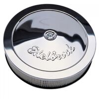 Edelbrock Air Filter Assembly Pro-Flo 14 in. Diameter Round Steel Chrome 3 in. Filter Height Each EB1207