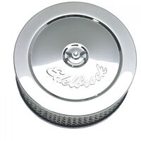 Edelbrock Air Filter Assembly Pro-Flo 6 in. Diameter Round Steel Chrome 2 in. Filter Height Each EB1209