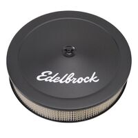 Edelbrock Air Filter Assembly Pro-Flo 14 in. Diameter Round Steel Black Powdercoated 3.0 in. Filter Height Each. EB1223