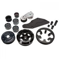 Edelbrock Supercharger Upgrade Kit 8-Rib Conversion Supercharger Pulley Not Included Black Aluminium For Ford Kit EB15879