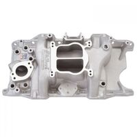 Edelbrock Intake Manifold Performer Dual Plane Aluminium Natural Square/Spread Bore Non-EGR Mopar SB Each EB2176