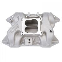 Edelbrock Intake Manifold Performer Dual Plane Aluminium Natural Square/Spread Bore Mopar 361 383 400 Each EB2186