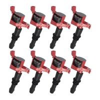 Edelbrock Ignition Coil Coil-on-Plug Modular 68:1 Turns Ratio 28 000 Volts Black and Red 4.6L 5.4L 6.8L Black 4.000 in. Boot 3-Valve For F EB22783