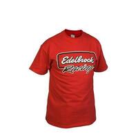 Edelbrock T-Shirt Short Sleeve Cotton Red Racing Logo Men's Medium Each EB2331
