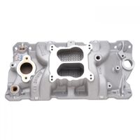 Edelbrock Intake Manifold Performer RPM Marine Dual Plane Aluminium Natural 1955-86 For Chevrolet Small Block Each EB2504