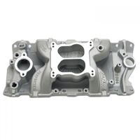 Edelbrock Intake Manifold Performer Air-Gap Dual Plane Aluminium Natural Square/Spread Bore For Chevrolet 5.0L 5.7L Each EB2604