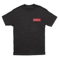 Edelbrock T-Shirt Short Sleeve Cotton Black Badge Logo Men's 2X-Large Each EB289064