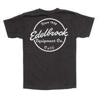 Edelbrock T-Shirt Short Sleeve Cotton Black Since 1938 Men's 2X-Large Each EB289207