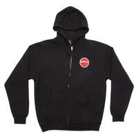 Edelbrock Sweatshirt Since 1938 Hooded Zip-up Cotton Polyester Black Since 1938 Logo Men's Medium Each EB289305