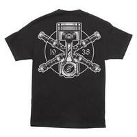 Edelbrock T-Shirt Short Sleeve Cotton Black Crossed Cams Men's 3X-Large Each EB289339