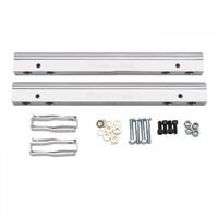 Edelbrock Fuel Rails Victor EFI Aluminium Clear Anodized -6AN For Chevrolet Small Block Pair EB3630