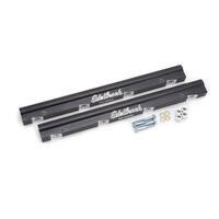 Edelbrock Fuel Rails Super Victor LS3 Aluminium Black Anodized For Chevrolet 6.2L Pair EB3655