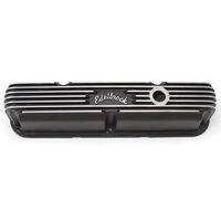 Edelbrock Valve Covers Classic Series Stock Aluminium Black Finned Logo For Chrysler Small Block Pair EB41763