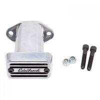 Edelbrock Valve Cover Breather Elite Series Bolt-On Top-Mount Rectangular Aluminium Polished Logo Each EB4202