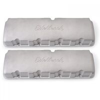 Edelbrock Valve Covers Stock Height Aluminium Natural Logo Big Victor Heads Only For Chevrolet Big Block Pair EB4259