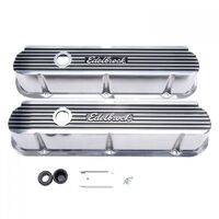 Edelbrock Valve Covers Elite II Series Tall Cast Aluminium Polished Logo For Ford 289 302 351W Pair EB4264