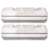 Edelbrock Valve Covers Cleveland Bolt Pattern Aluminium Natural Logo For Ford Pair EB4267