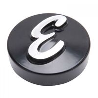 Edelbrock Air Cleaner Nut 2.125 in. Diameter Aluminium Black Silver Script E Each EB4271