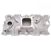 Edelbrock Intake Manifold Torker II Single Plane Aluminium Natural Square Bore For Chevrolet Small Block Each EB5001