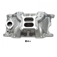 Edelbrock Intake Manifold Performer RPM Dual Plane Aluminium Natural Square Bore Mopar 318/340/360 Each EB7176