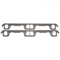Edelbrock Exhaust Gaskets Composite with Steel Core 1.800 in. x 1.300 in. Dog Leg Port AMC For Jeep V8 Pair EB7239