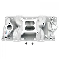 Edelbrock Intake Manifold Performer RPM Air Gap Dual Plane Aluminium Natural Square Bore For Chevrolet Small Block Each EB7501