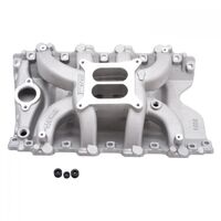 Edelbrock Intake Manifold RPM Air-Gap Dual Plane Aluminium Natural 4-barrel Square Bore For Holden Each EB7594