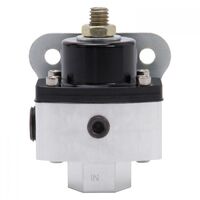 Edelbrock Fuel Pressure Regulator Inline Aluminium Natural 4.5 To 9 psi Dual Outlet Each EB8190
