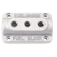 Edelbrock Triple Outlet Fuel Block Kit ED1285