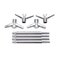 Edelbrock 2-Piece Valve Cover Wing Bolts Chrome ED4400