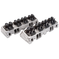Edelbrock E-210 Cylinder Heads Pair Complete SB Chevy 64cc chambers ED5087
