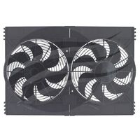 SPAL 11" twin electric thermo fans inc shroud straight blade 24-volt 4730m3/h EF3605