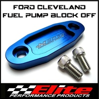 Elite Performance Parts Blue Billet Fuel Pump Block Off Plate for Ford Cleveland 302 351 V8