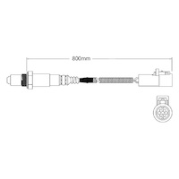 Post-Cat oxygen sensor for Ford Fiesta WP - WQ FYJA 4-Cyl 1.6 11/03 on