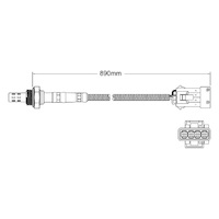 Post-Cat oxygen sensor for Saab 9-3 B235R 4-Cyl 2.3 Turbo 9/99-8/00