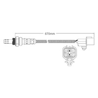 Pre-Cat Cyl 2, 3 oxygen sensor for Mitsubishi Grandis HJ 4G69 4-Cyl 2.4 1/04-5/05