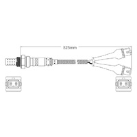 Pre-Cat oxygen sensor for Peugeot 205 D6B 4-Cyl 1.9 10/87-9/98