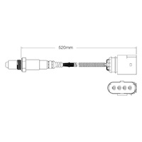Post-Cat oxygen sensor for Skoda Fabia BTS 4-Cyl 1.6 10/07 on