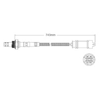Post-Cat Cyl 1-3 oxygen sensor for BMW 330Ci E46 M54 B30 6-Cyl 3.0 5/00-3/05