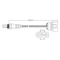 Pre-Cat left oxygen sensor for Audi A8 AUW V8 4.2 5/00-9/02